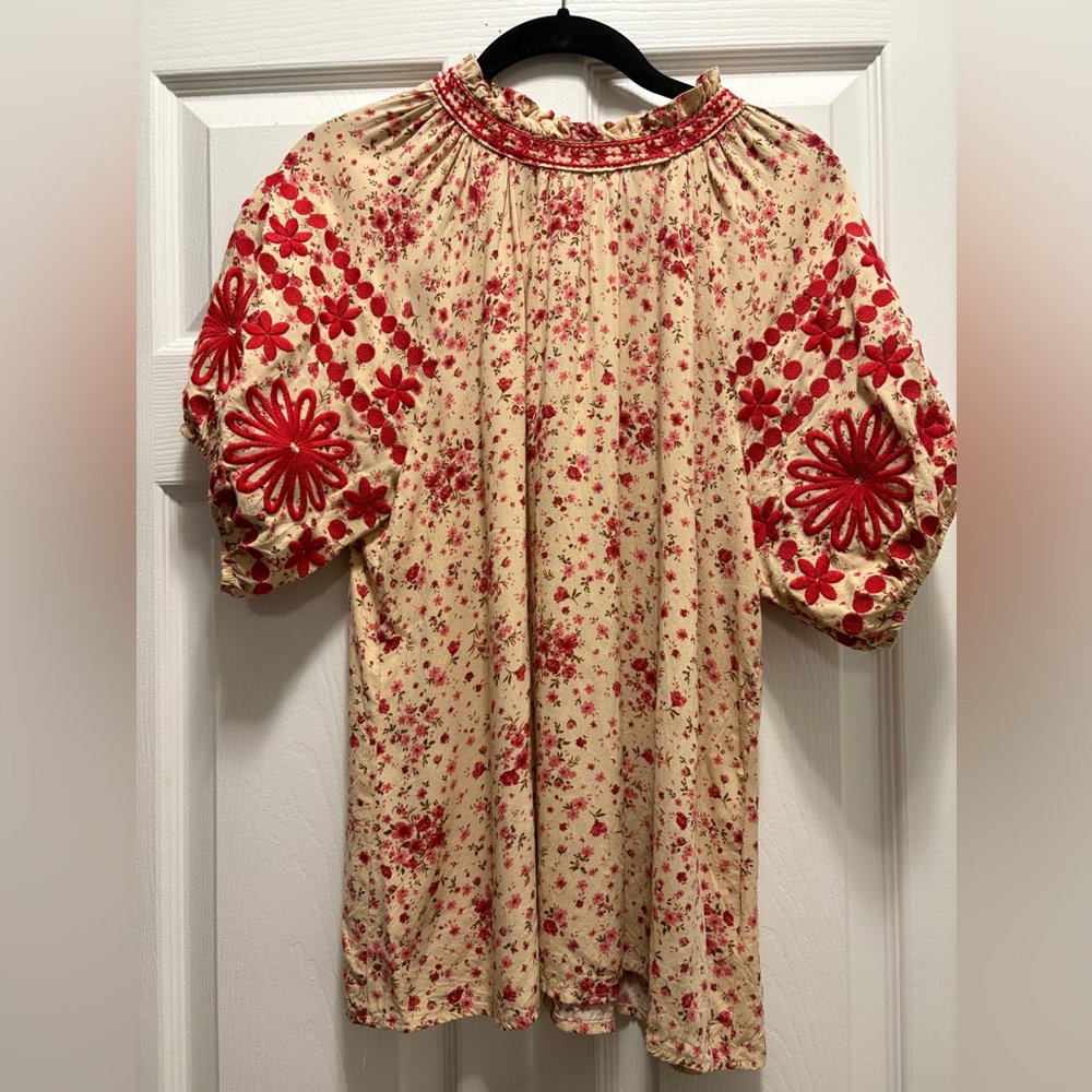 Savanna Jane Cream Embellished Blouse